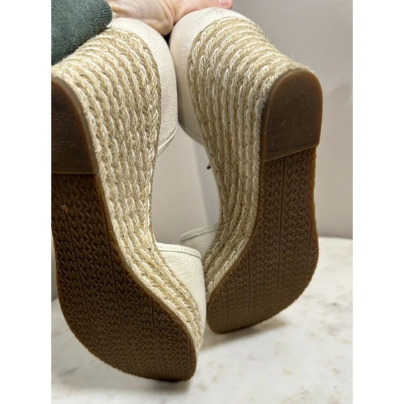 MICHAEL Michael Kors Kendrick Wedge Espadrilles, Light Cream, 7M EUC - Picture 6 of 6